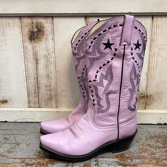 Durango Lilac Star Vintage Western Cowboy Boots - Picture 14 of 16